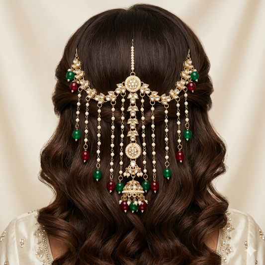 The Shahi Heritage Kundan Hair Chain