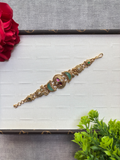 Royal Heritage Kundan Green Enamel Bracelet