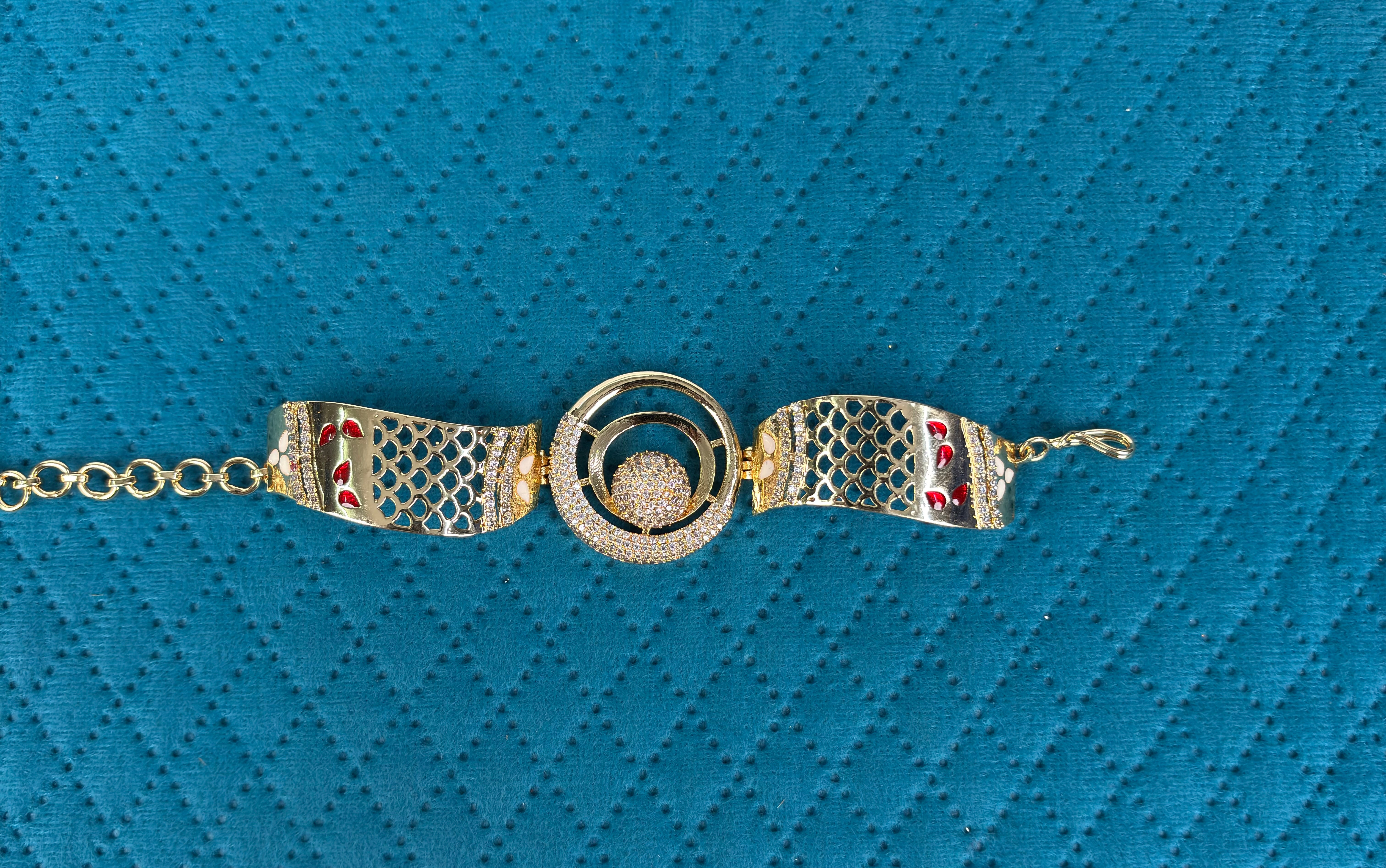 Royal Crimson Lattice Bracelet