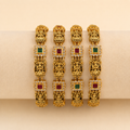 Antique Lakshmi Square Kemp Bangle Set