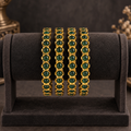 Antique Emerald Floral Bangles