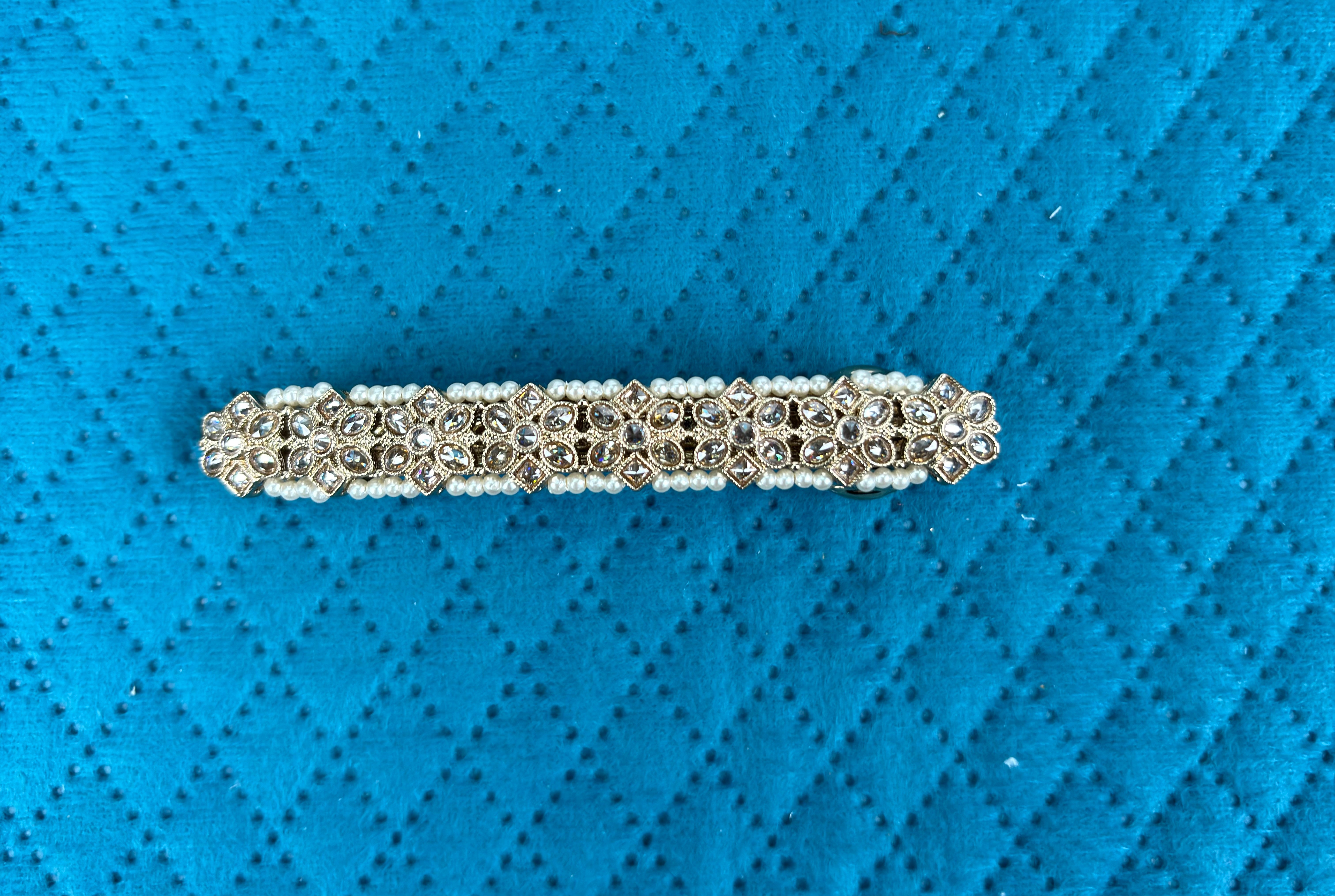 Seraphina Vintage-Style Pearl & Crystal Barrette