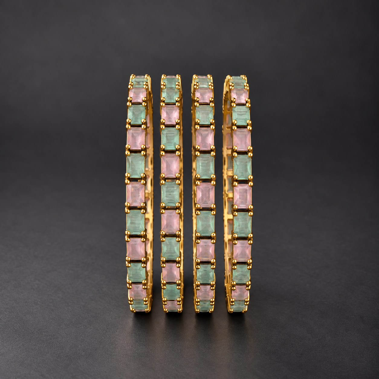 Mint Rose Premium Bangles