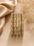 Traditional Pearl Teardrop Bangles – Set of 4