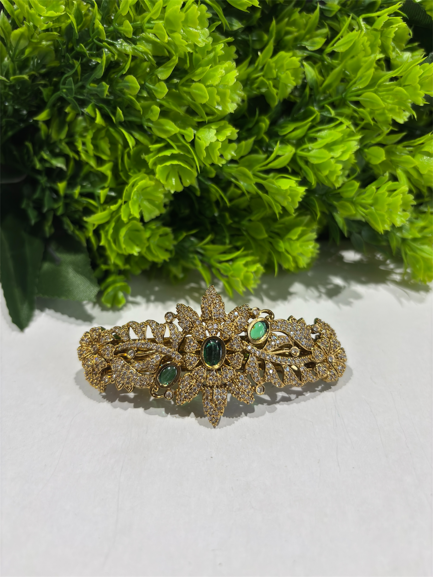 Emerald Sparkle Hair Clip