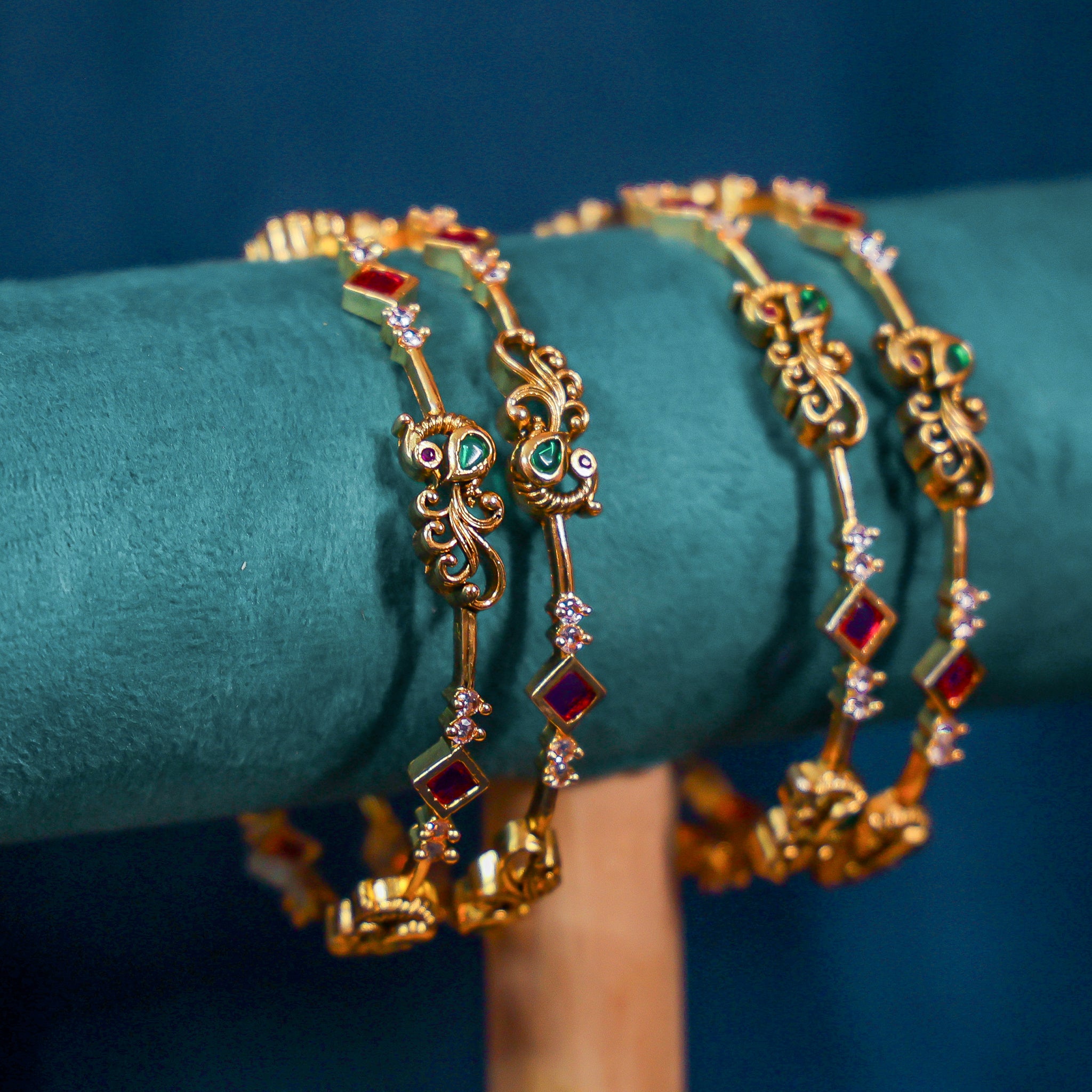Peacock Antique Bangles