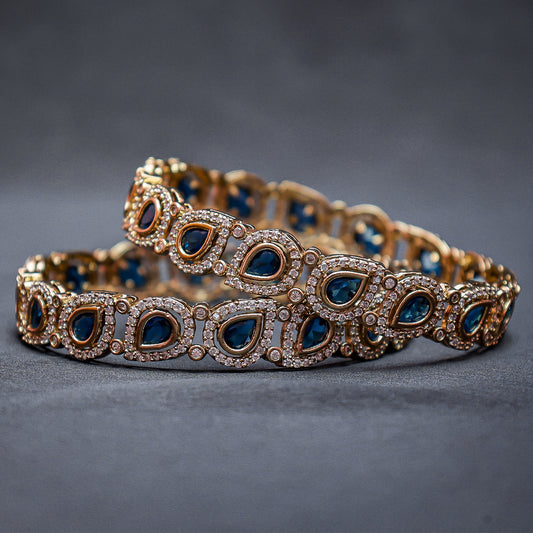 Nilmani Stone Kangan (Blue Gemstone Bangles)