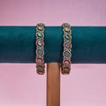 Pink & Mint Filigree Kada Set