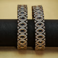 Amethyst Marquise & Diamond-Look Bangles