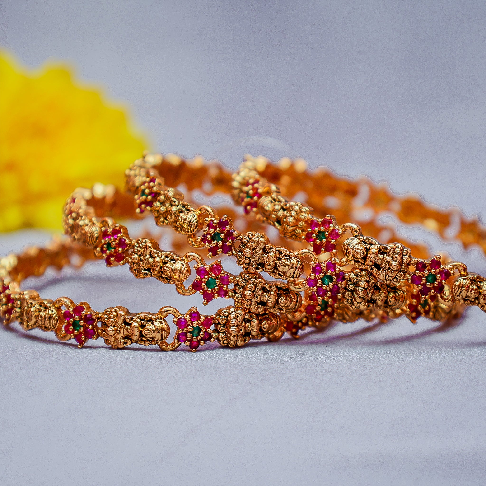 Antique Gold Heritage Bangles