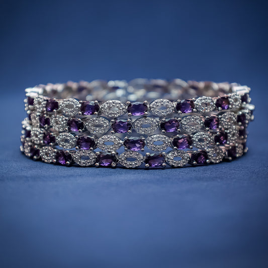 Royal Radiance Amethyst Bangles