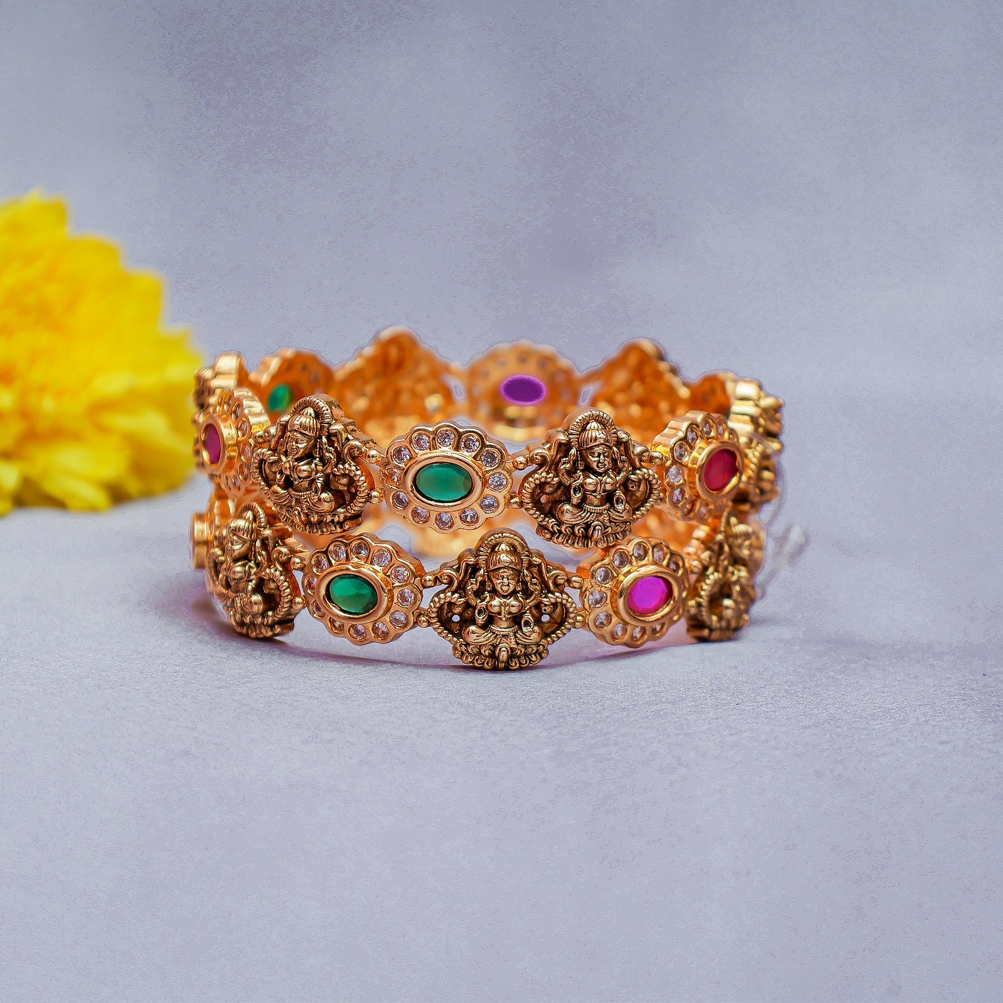 Ruby Emerald Bridal Bangles