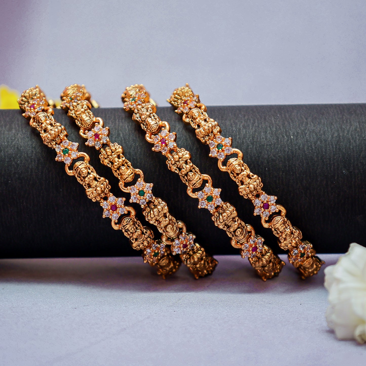 Kemp Stone Lakshmi Bangles
