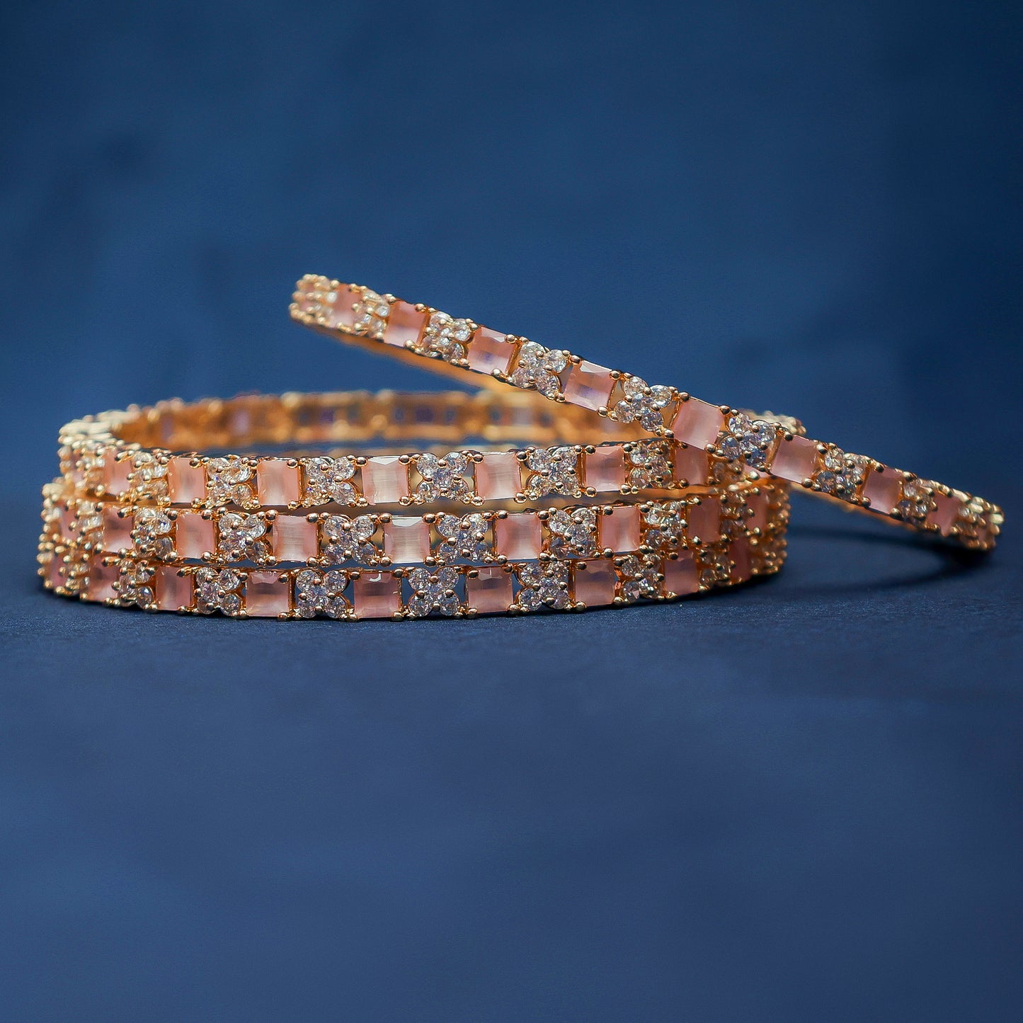 Rose Quartz Glow Bangles