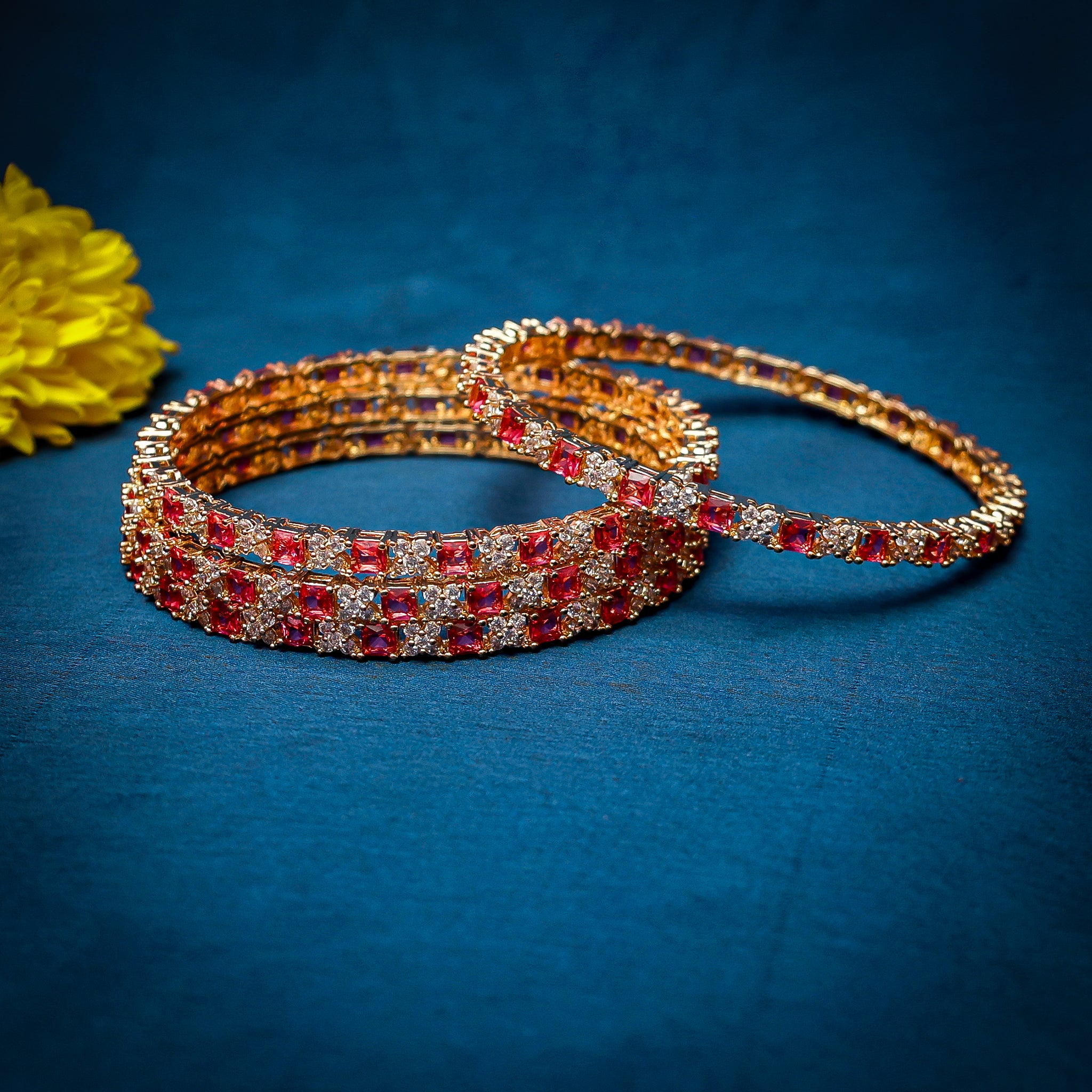 Roseate Rhapsody Bangle Set