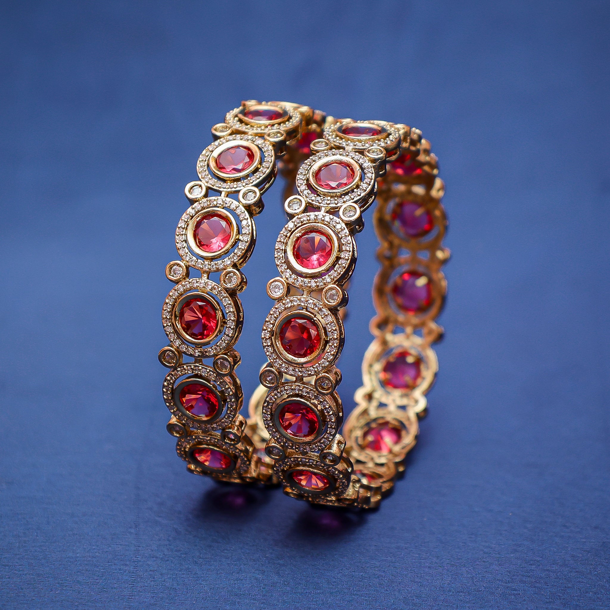 Antique Ruby Stone Kada Bangles