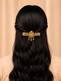 Divine Lakshmi Ruby Emerald Hair Clip