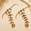 Antique Gold Ruby and Emerald Haath Phool
