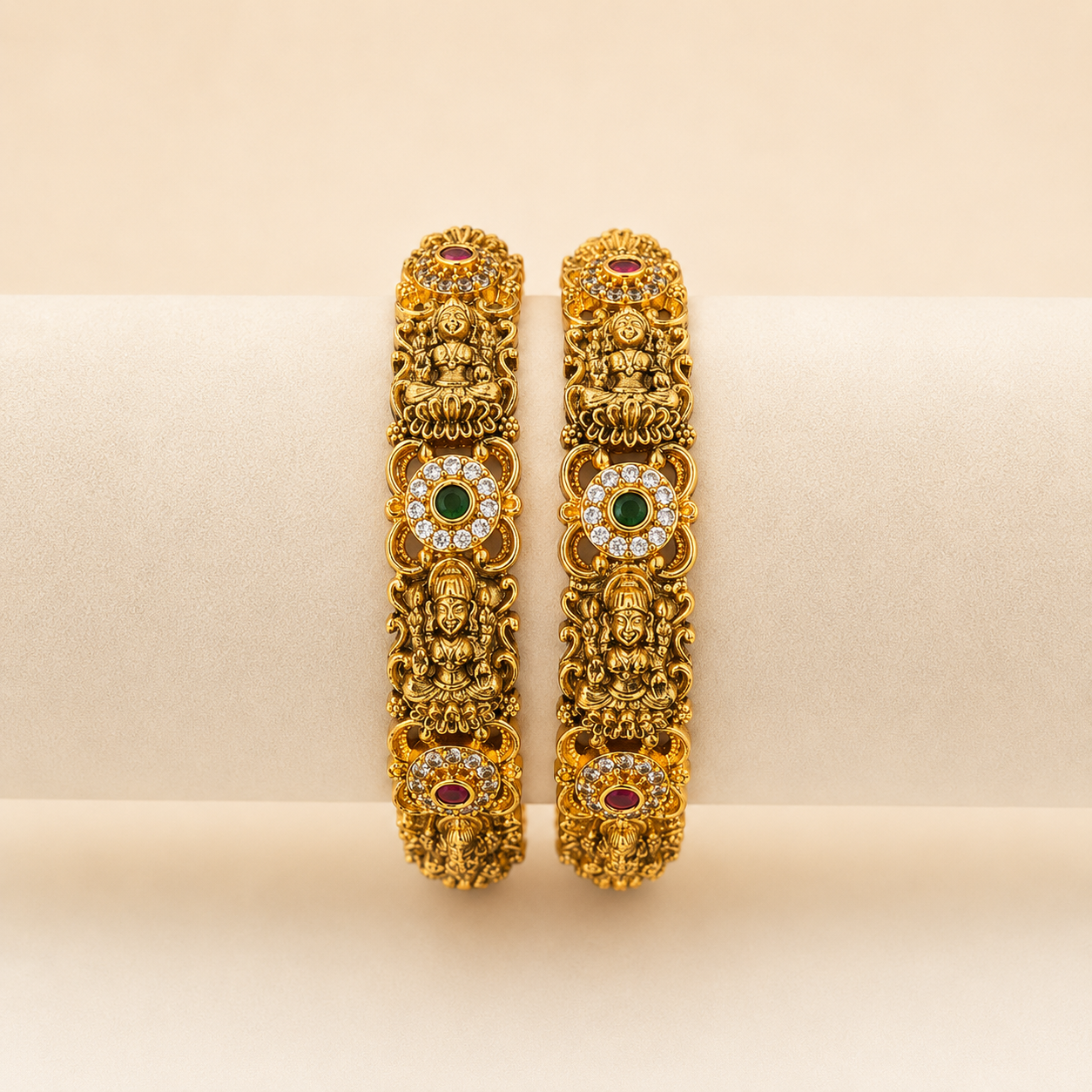Antique Nakshi Lakshmi Kada Set