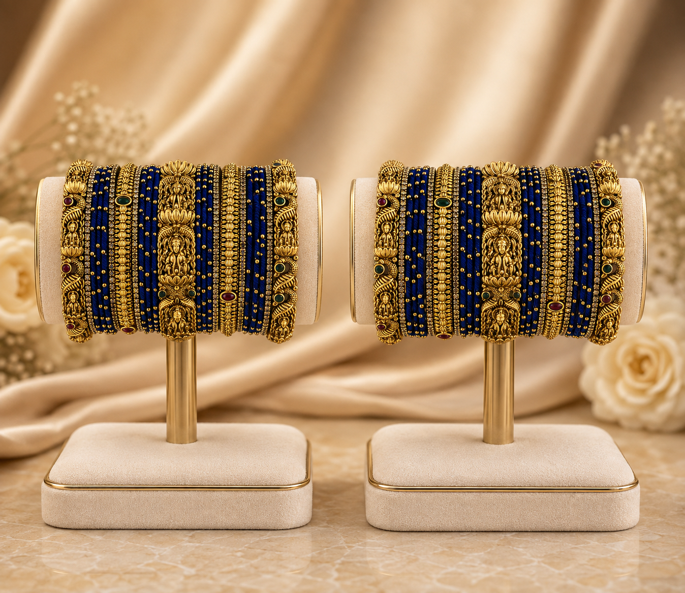 Royal Blue Temple Bangle Set