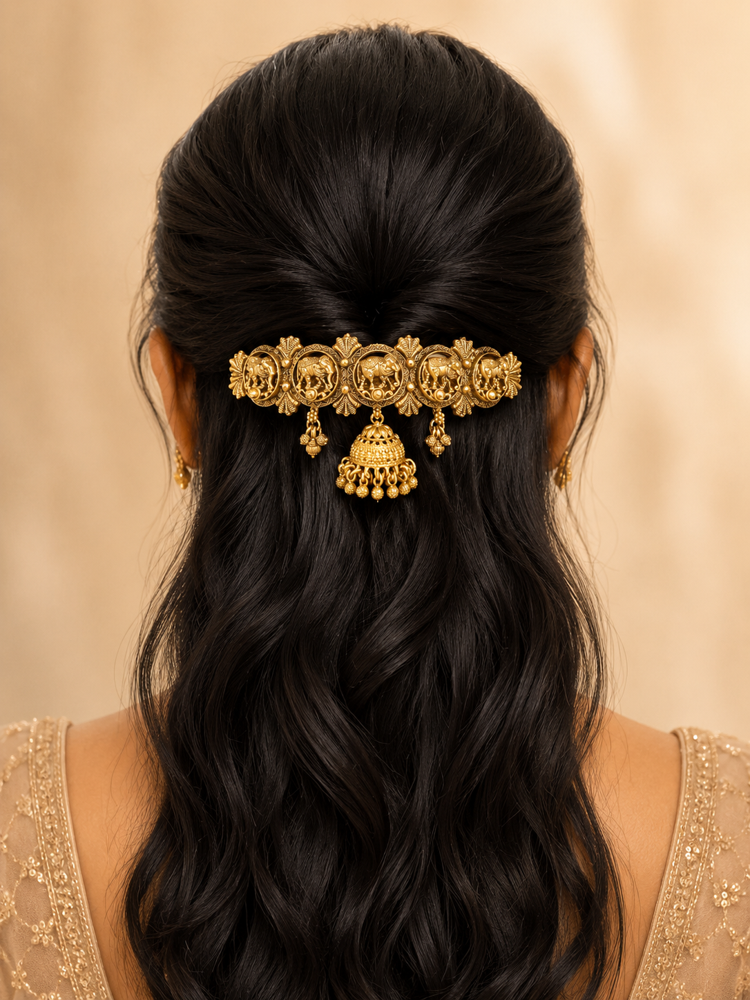 Gaja Mandala Jhumka Hair Brooch