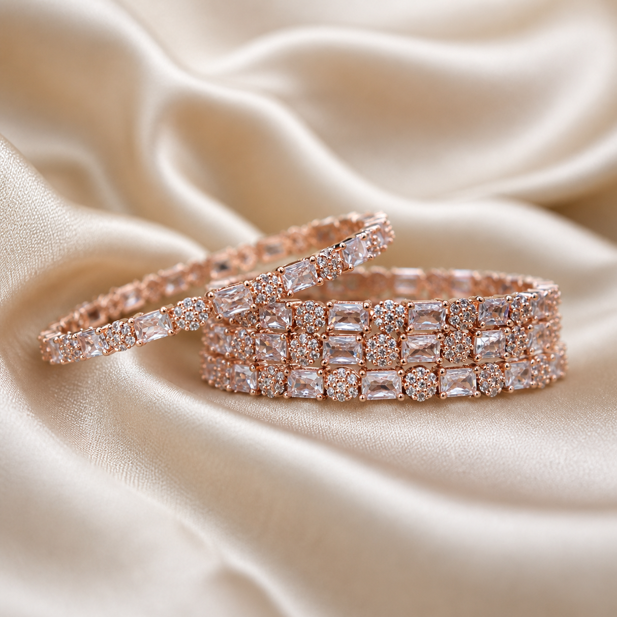Rose Gold Opulence Bangles