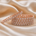 Rose Gold Shimmer Bangles