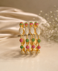 Royal Pink Green Designer Bangle Set