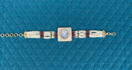 Celestial Pearl & Ruby Bracelet