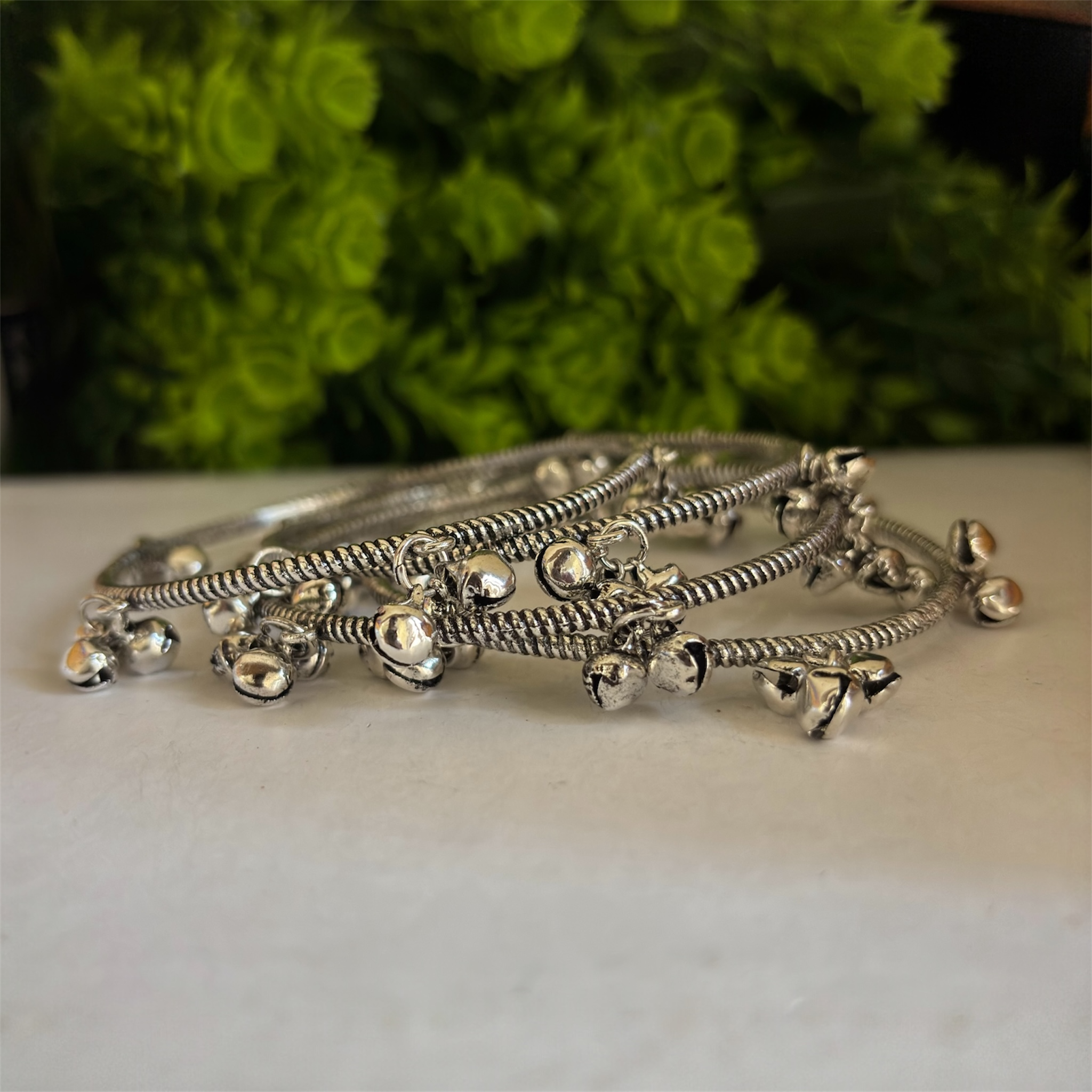Ghungroo Bangles - Silver