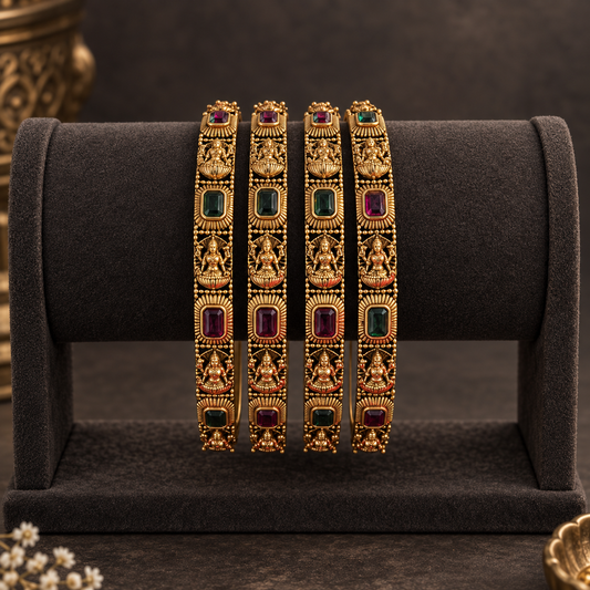 Classic Temple Goddess Stone Bangles