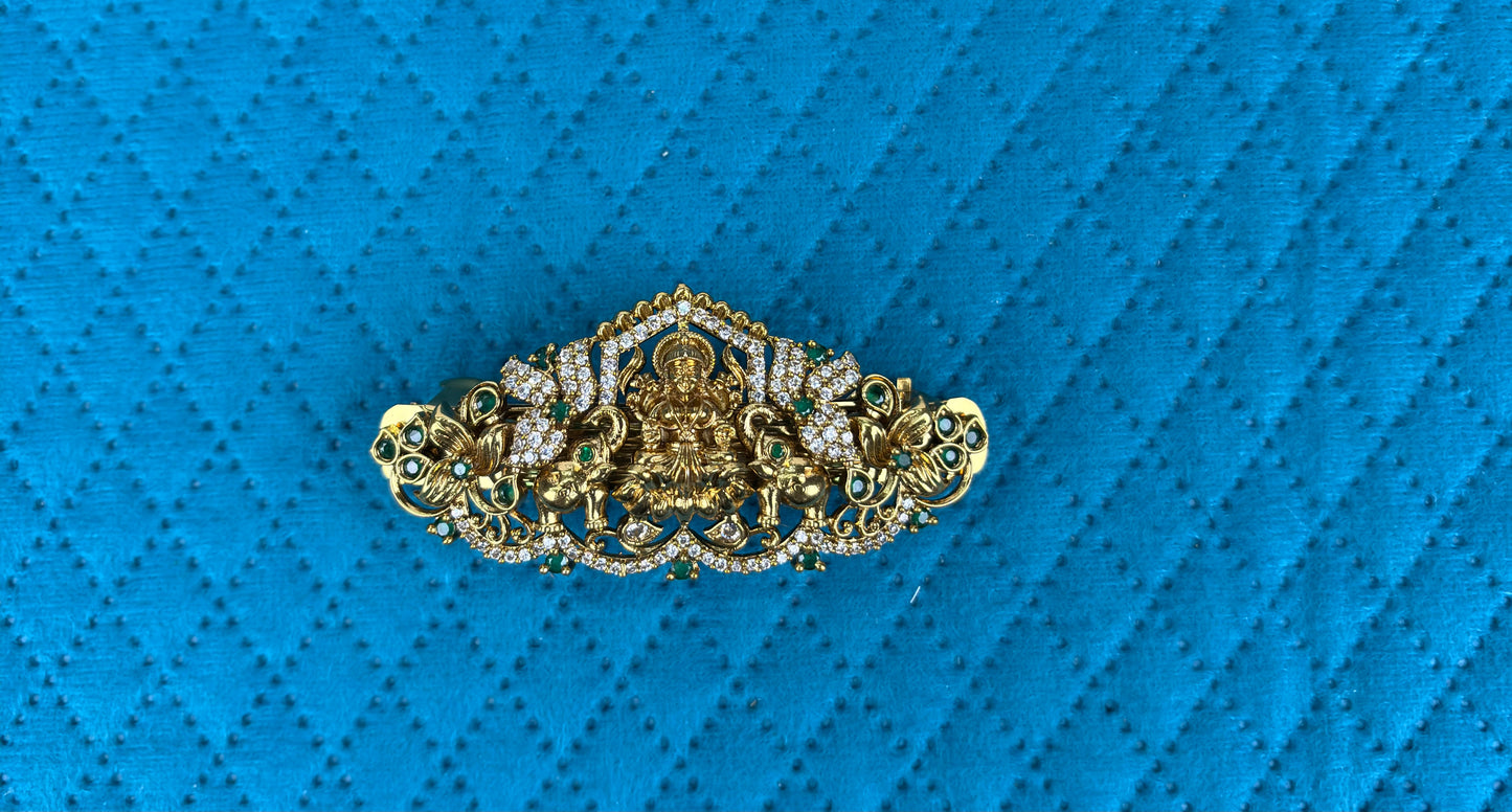 Gajalakshmi Temple Jewelry Hair Clip