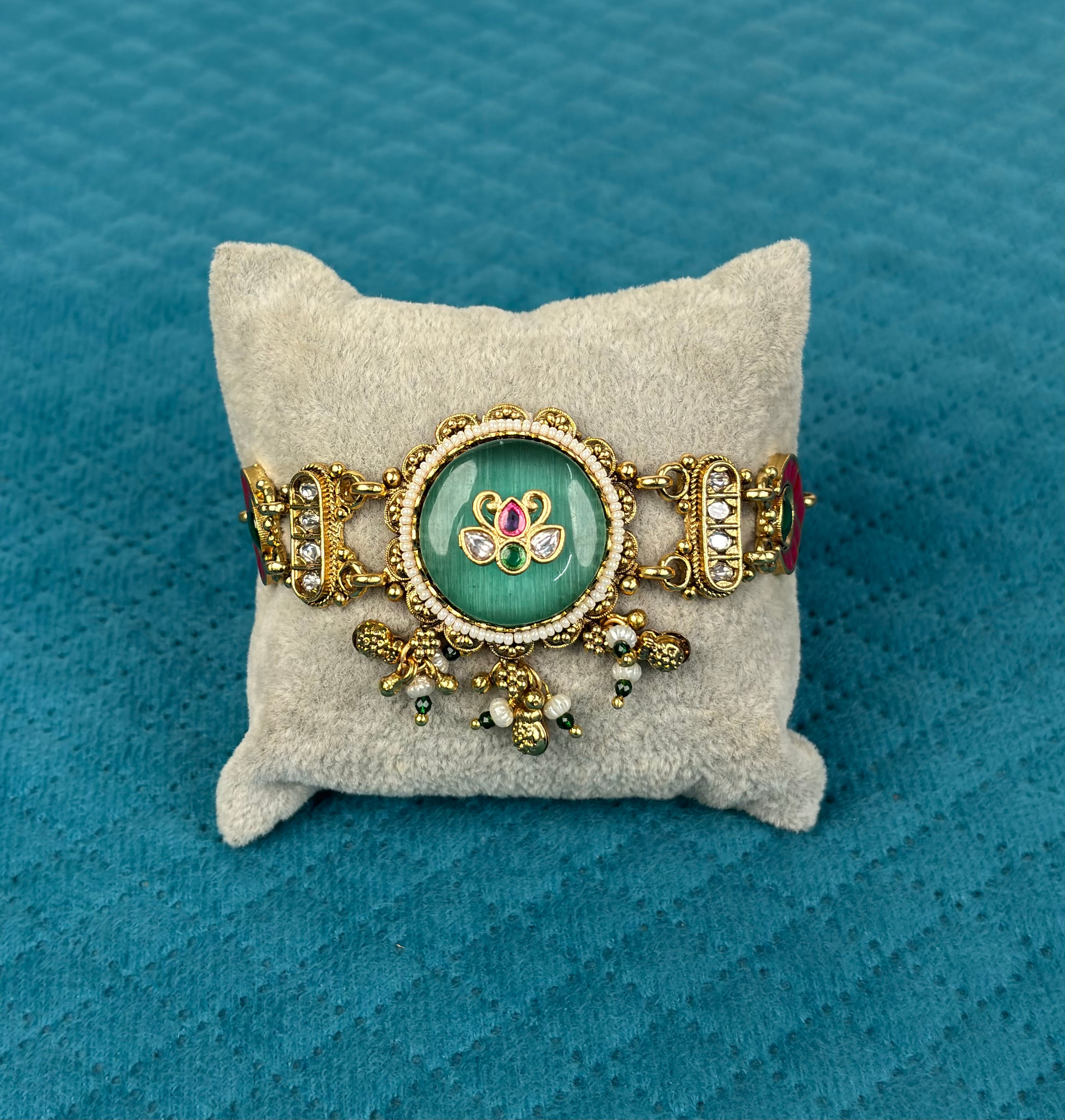 The Emerald Meenakari Bloom