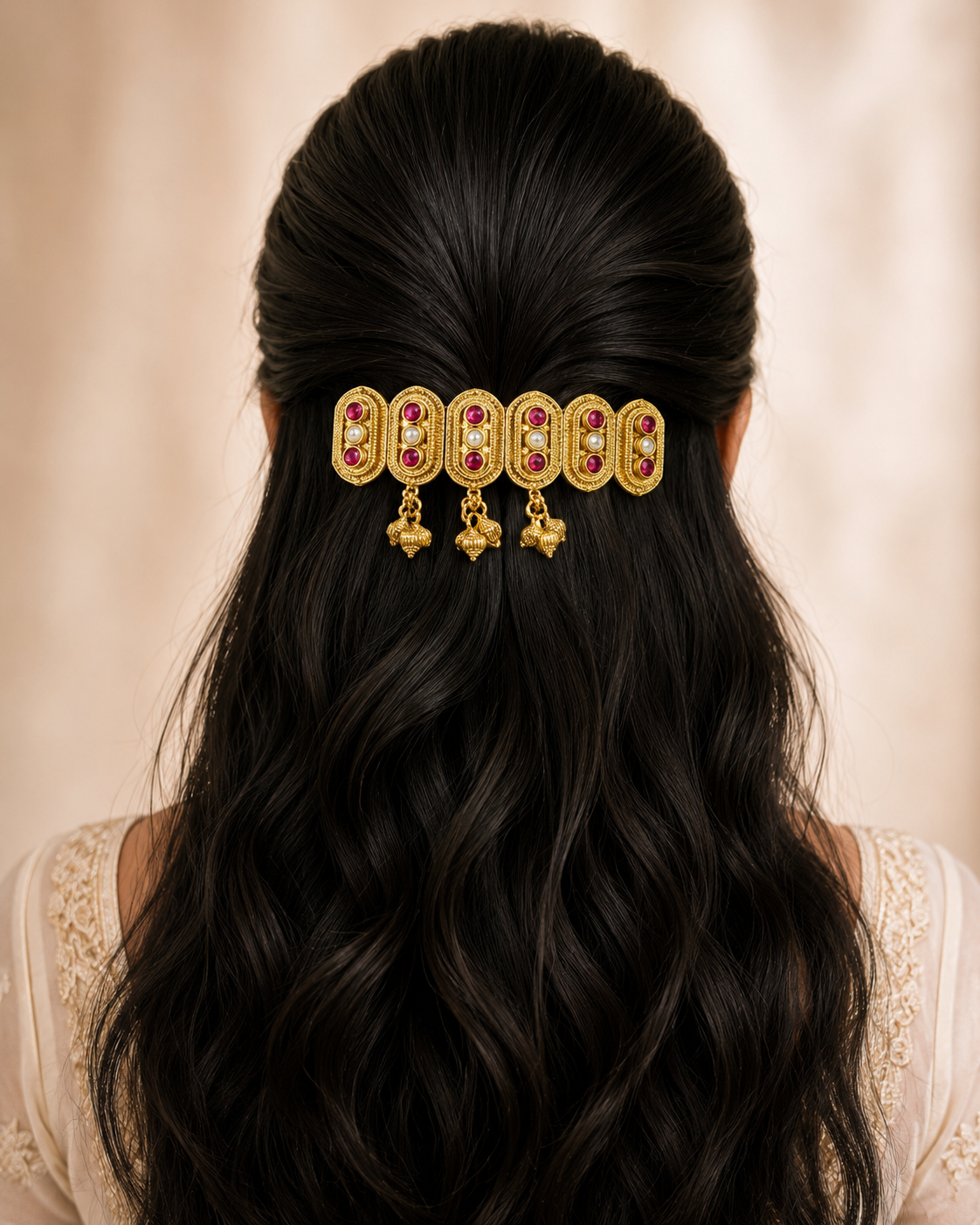 Heritage Ruby Stone Hair Clip