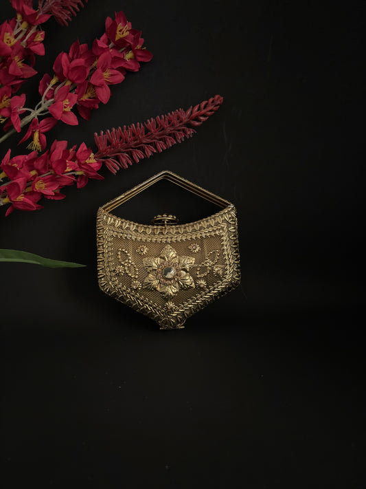 Royal Golden Statement Clutch