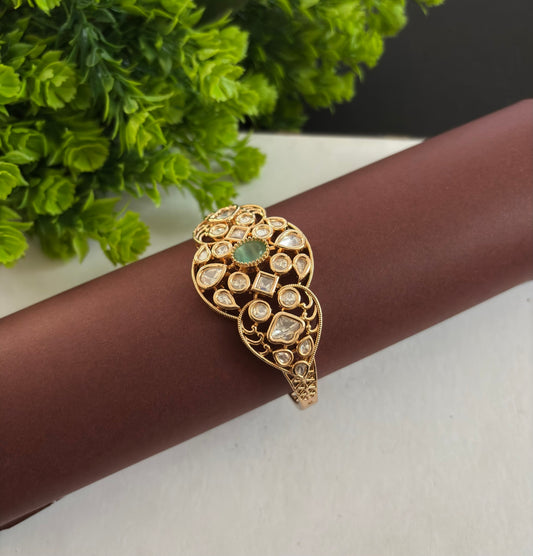 Mint Mosaic Kundan Kada