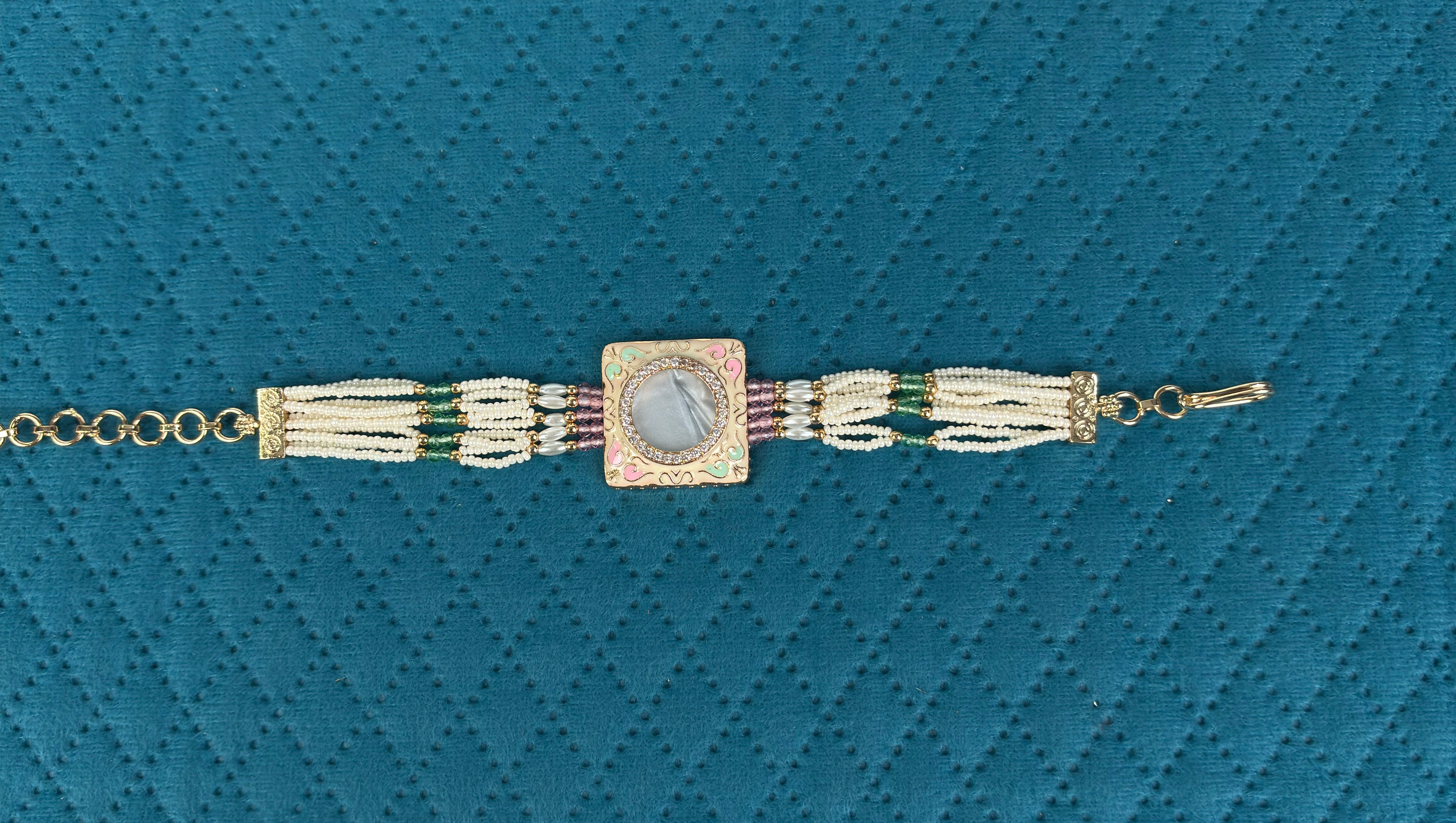 Pastel Petals Meenakari Bracelet