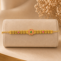 Ruby Stone Flower Bracelet