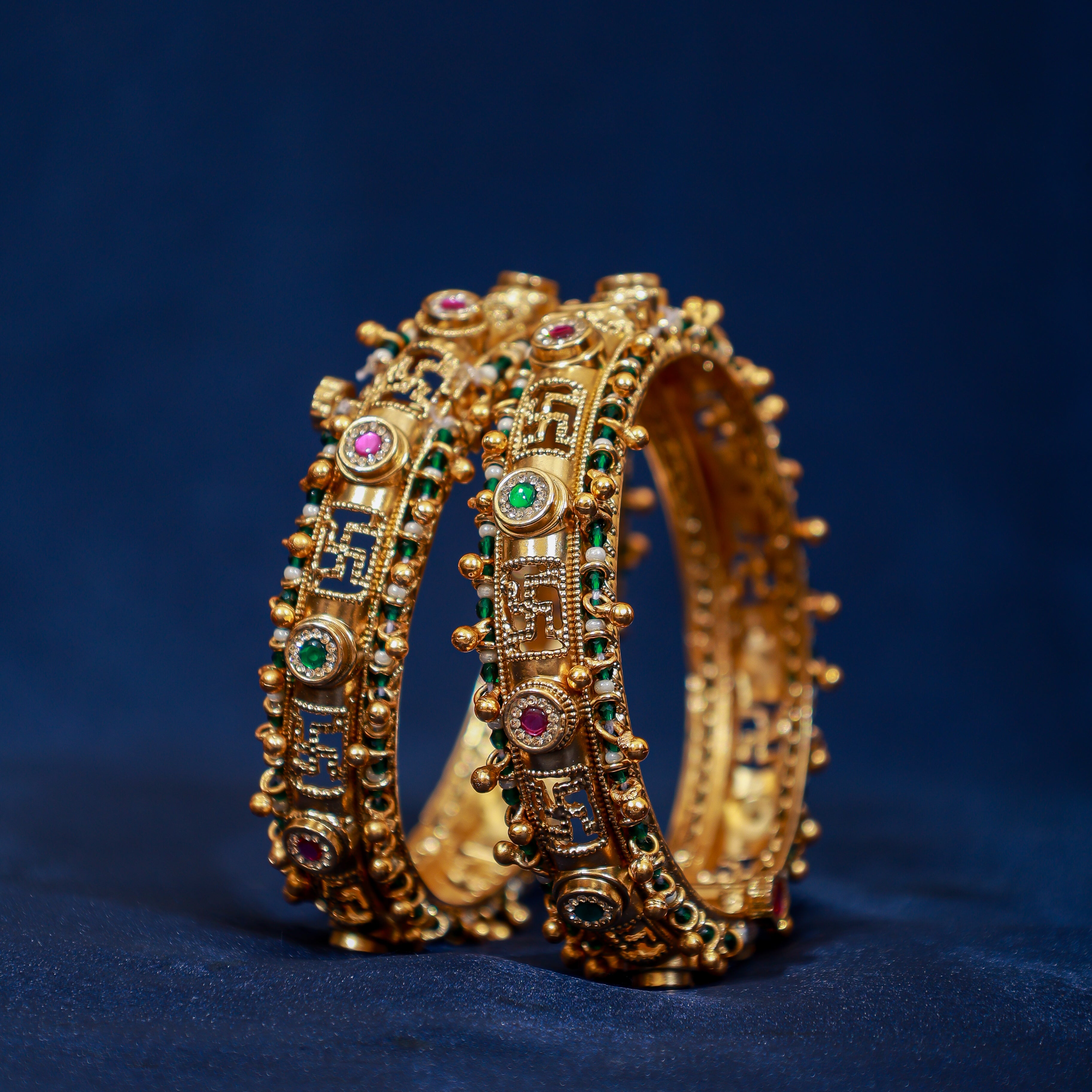 Sacred Ruby-Emerald Gold Kadas