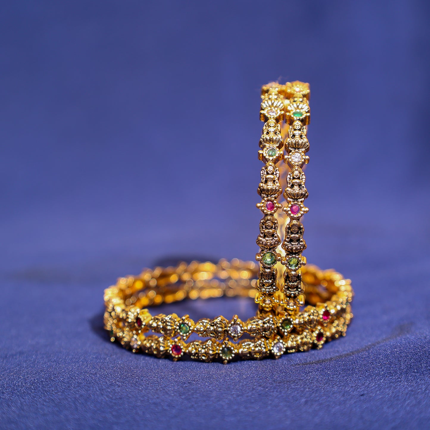 Antique Kemp Stone Slim Bangles
