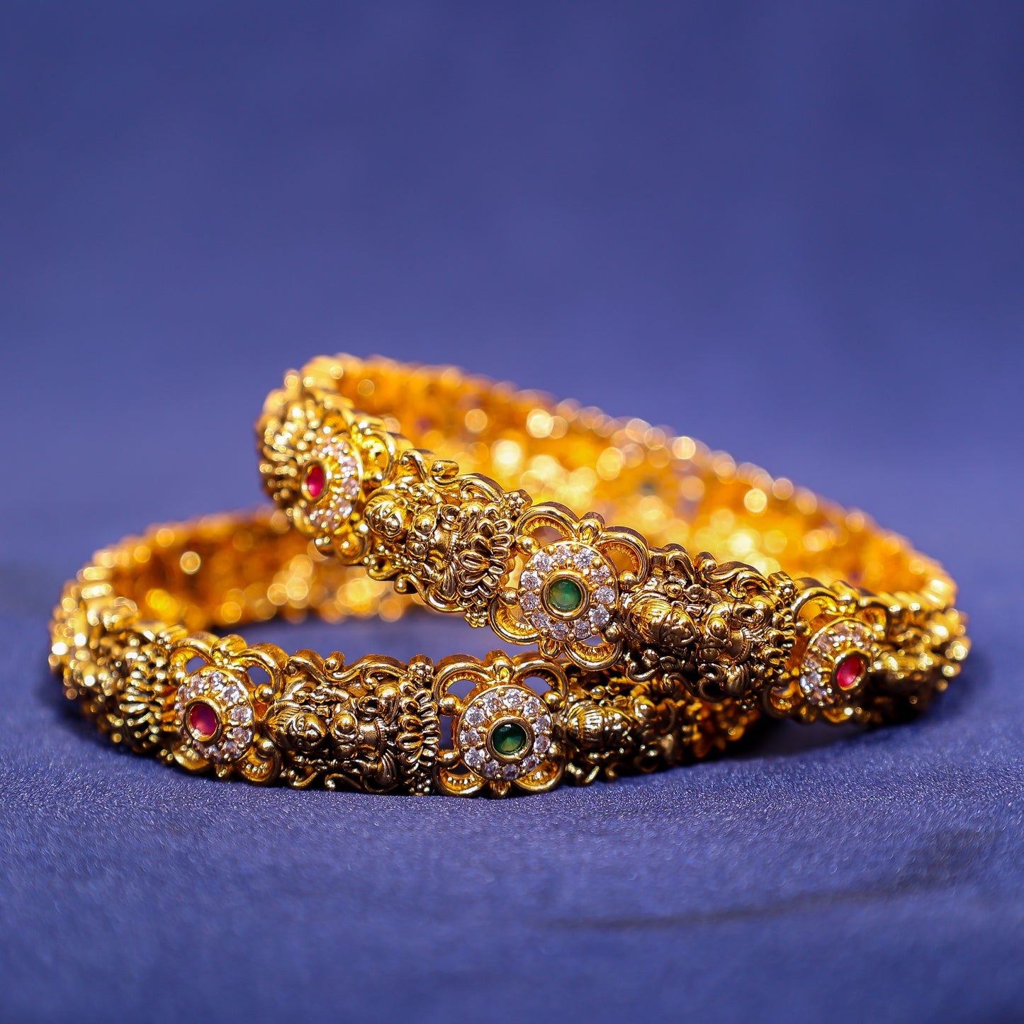 Antique Nakshi Lakshmi Kada Set