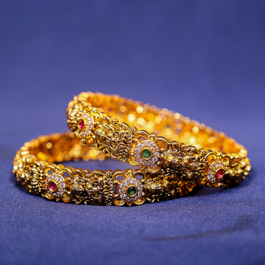 Antique Nakshi Lakshmi Kada Set