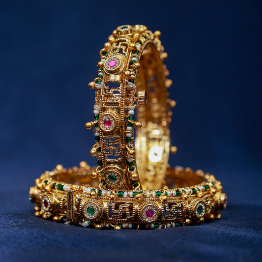 Sacred Ruby-Emerald Gold Kadas
