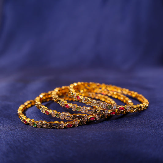 Antique Peacock Kemp Bangle Set