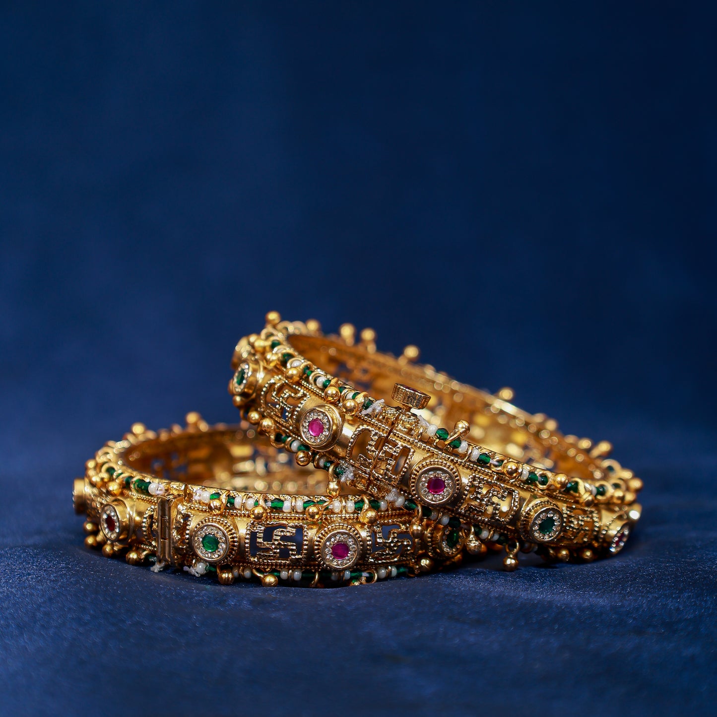 Sacred Ruby-Emerald Gold Kadas