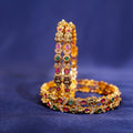 Antique Lakshmi Multi Stone Bangles Set