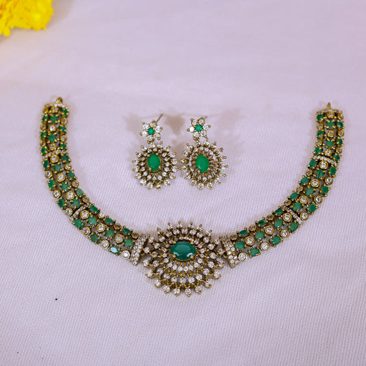 Shahi Noor Greenstone Set