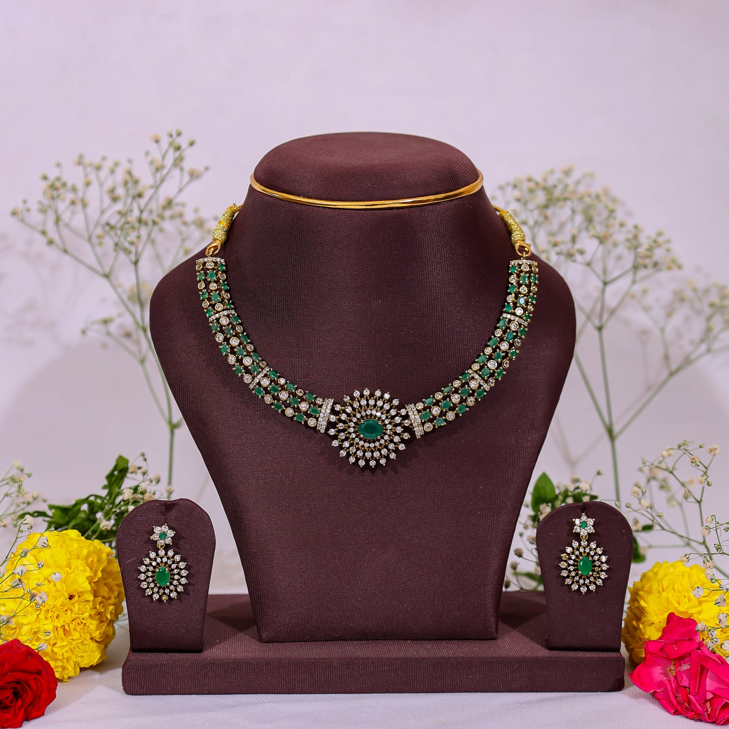Shahi Noor Greenstone Set