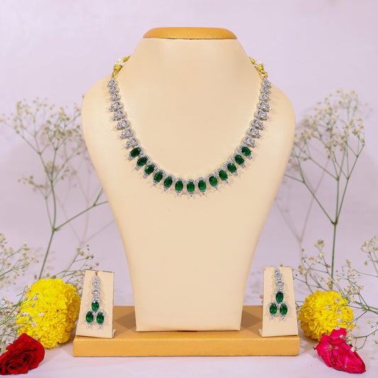 Green Stone Necklace Set