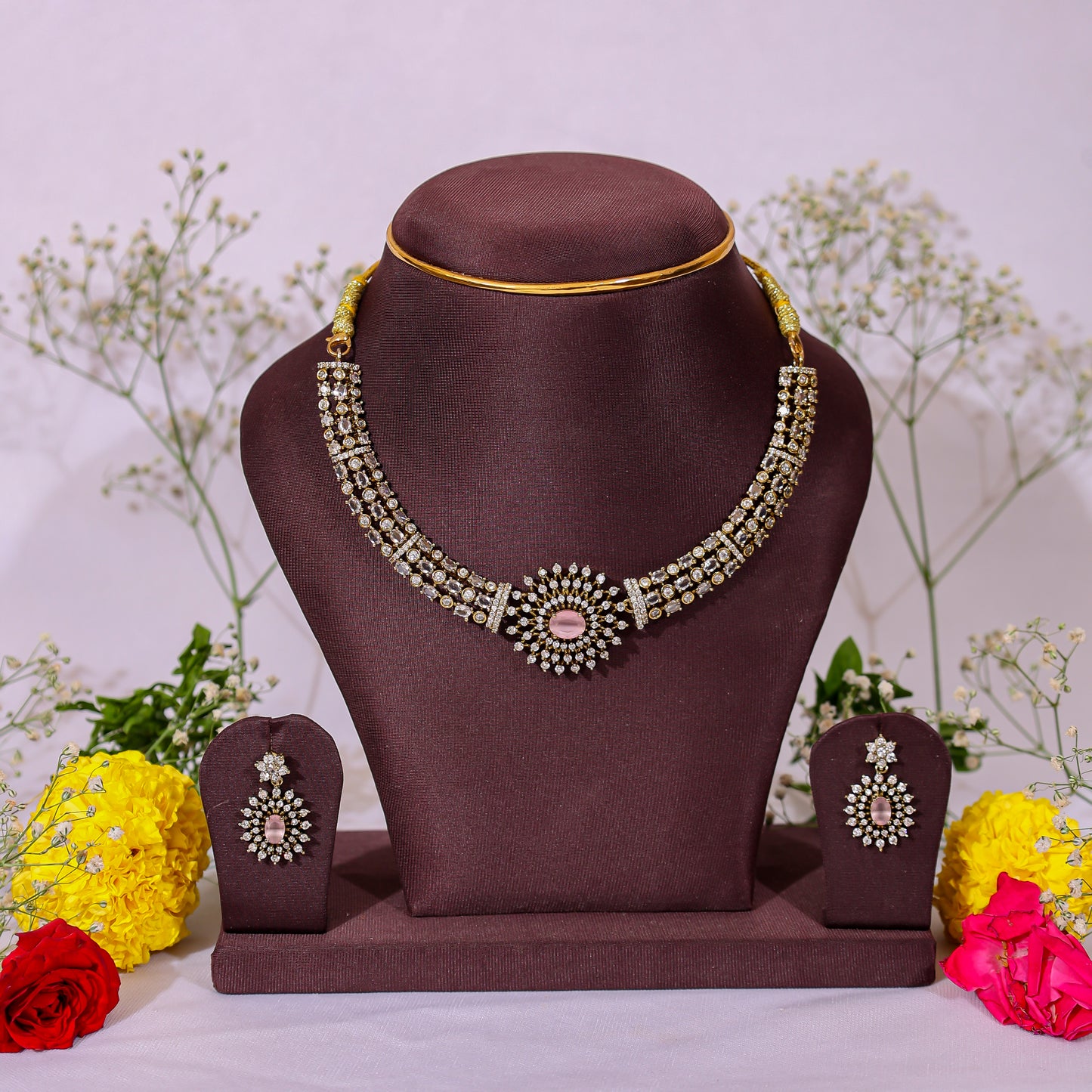 Maharani Rose Polki Set
